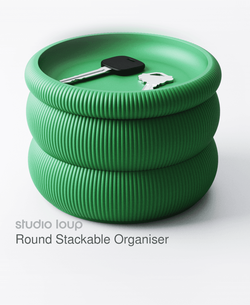Round Stackable Organiser 3d model