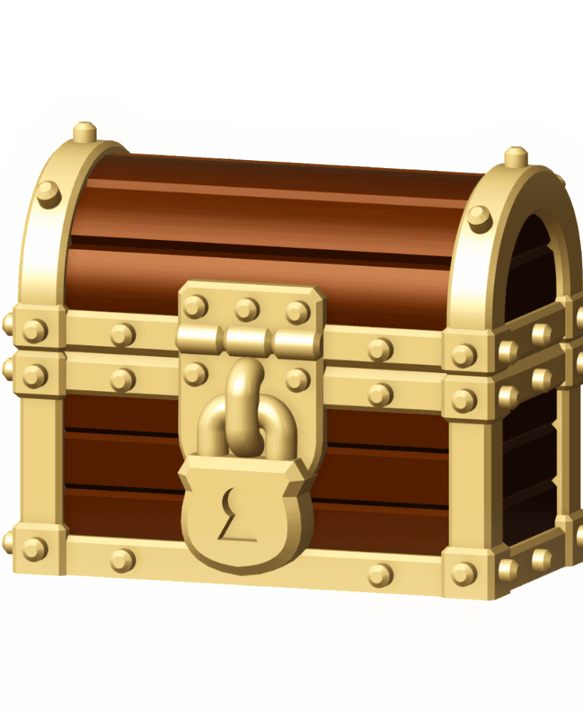 Treasure Chest Tabletop Game Basing Bits 3D Printable STL 3d model
