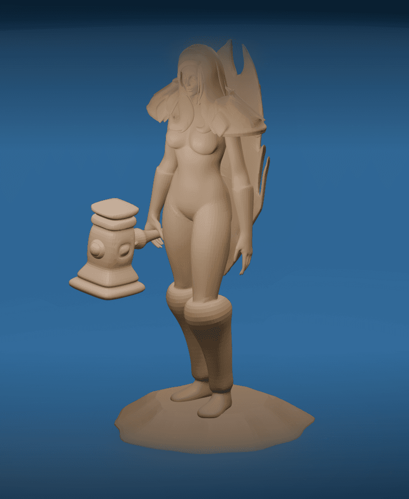 Female Paladin Hellina v2.0 3d model