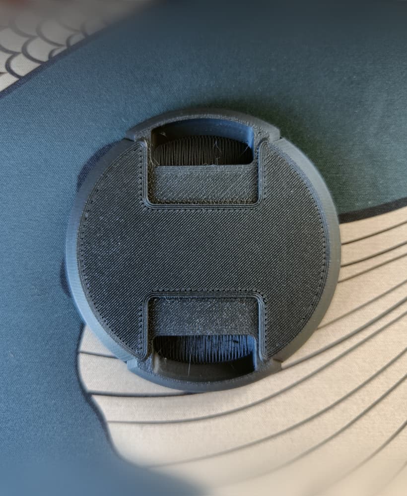 Fully customizable lens cap (fusion 360 / f3d file + stl) 3d model