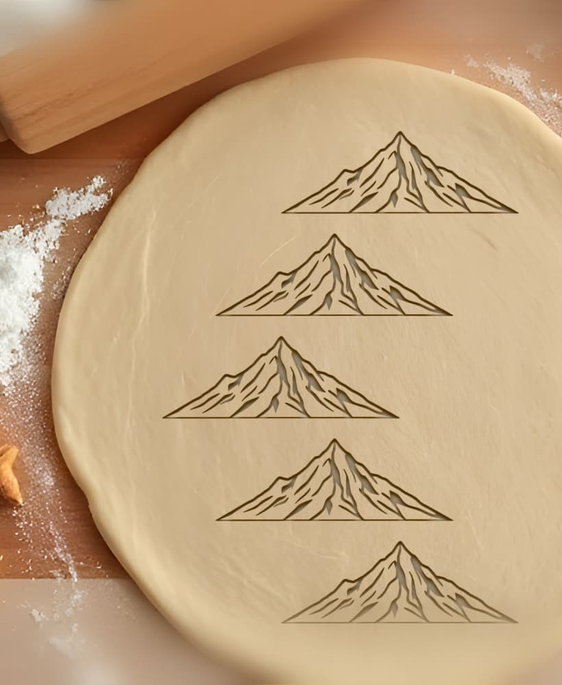 Mountain Cookie Cutter, Biscuit Cutter 3d model
