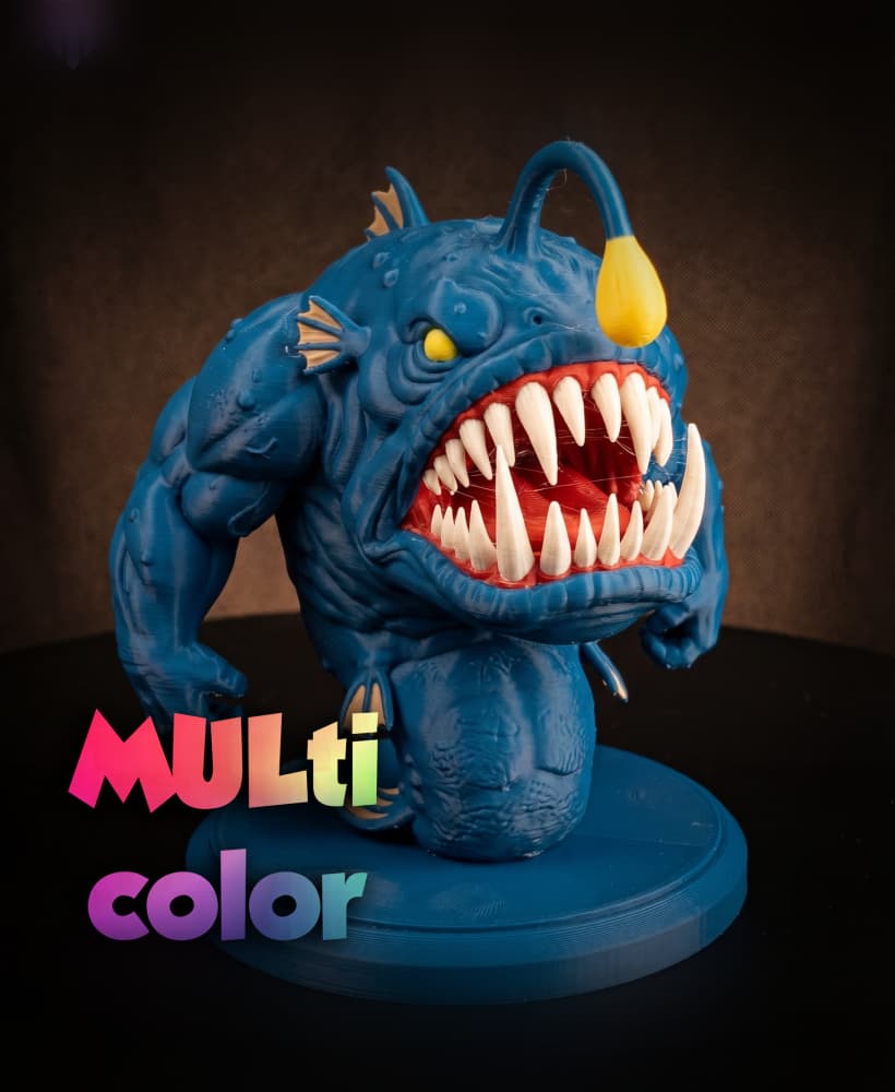 Angler Fish Monster 3MF | Creature Multi-Color | FDM 3d model