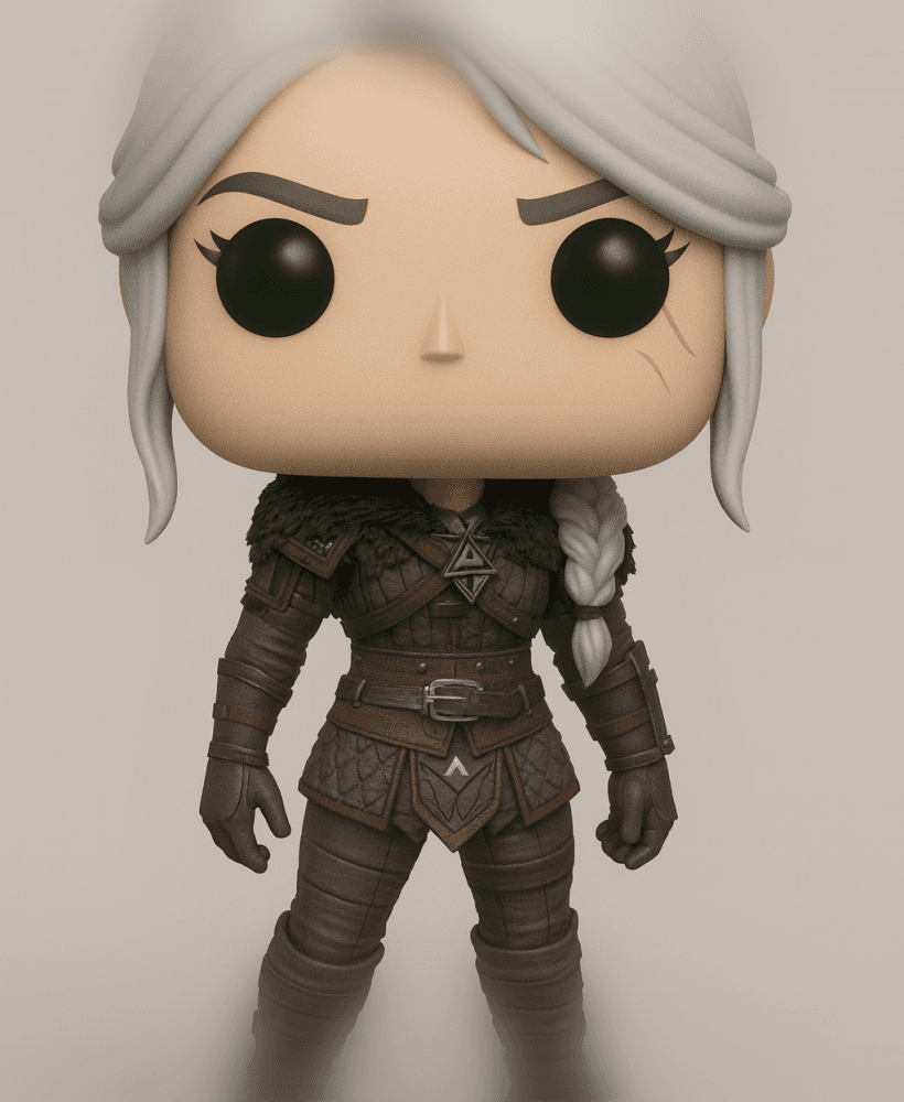 CIRI WITCHER 4 FUNKO POP STYLE – STL Fan Art Model 3d model