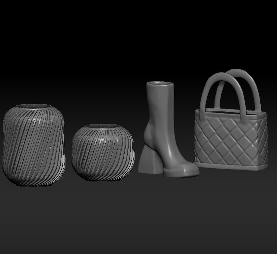Vases pack x4 3d model
