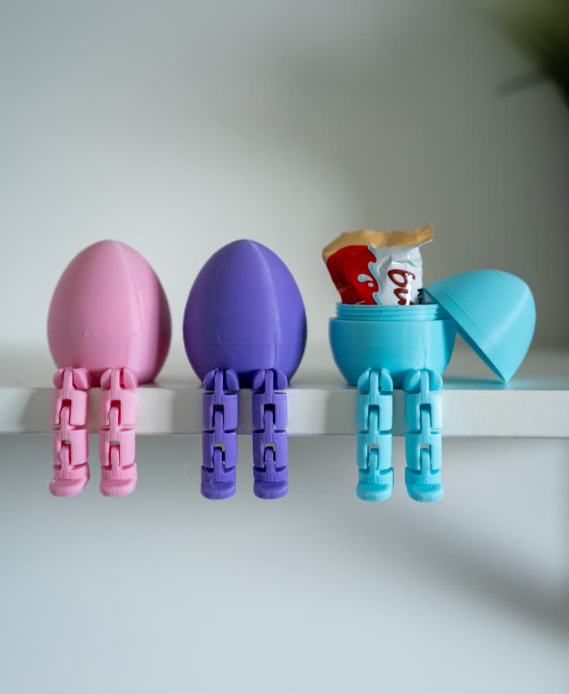 FLEGGY - Flexible Easter Egg - Screw-Top Container & Fidget Toy 3d model