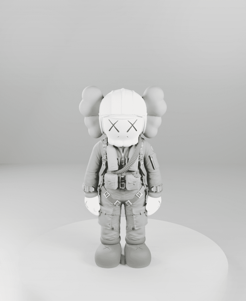 Airforce soldier x Kaws 3d model