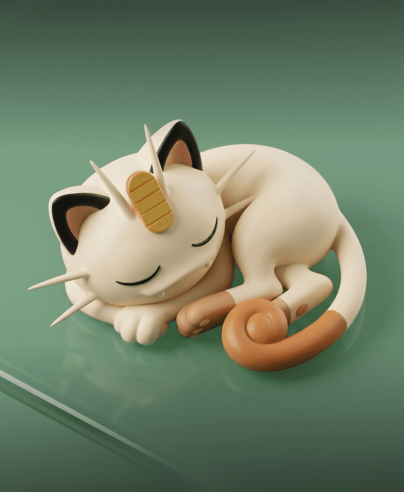 The Meowth Sleeping Desk Series: #2 3d model