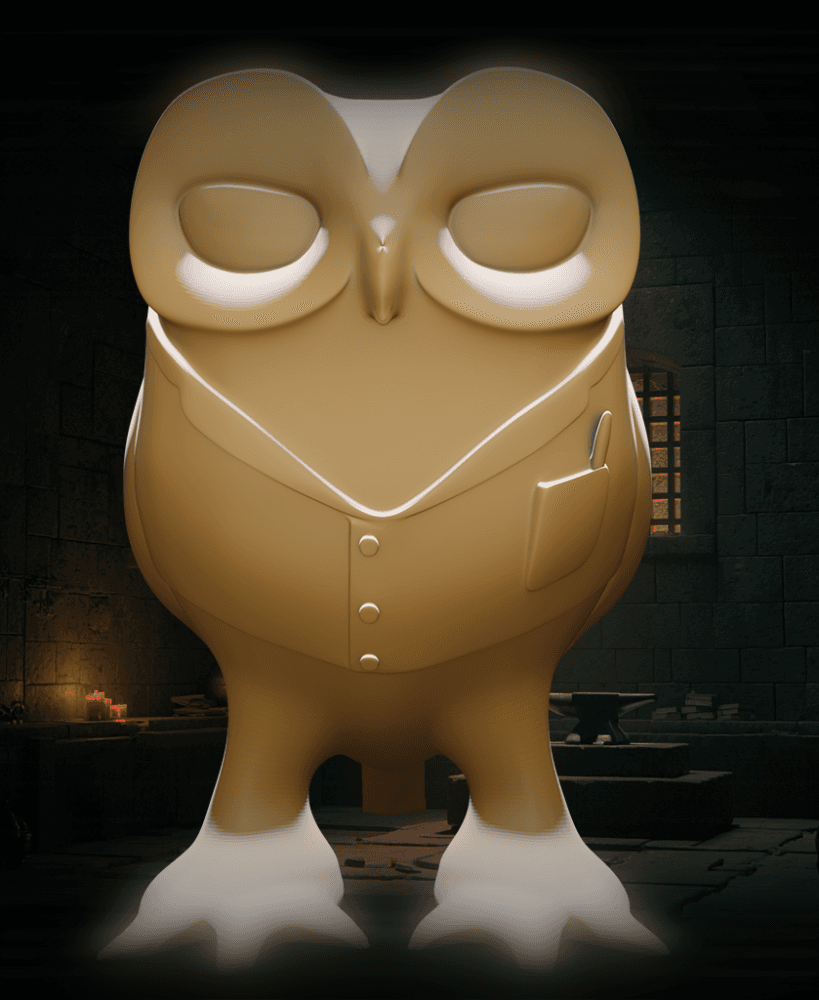 Owl Pencil Holder 3d model