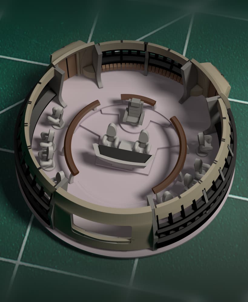 1/350 TFF Refit Bridge Interior 3d model