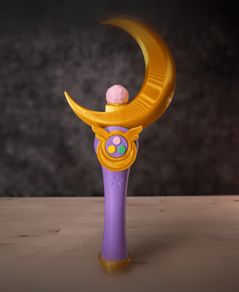 Moon Stick - Cosplay Prop Kit | No Supports, No AMS, No Glue 3d model