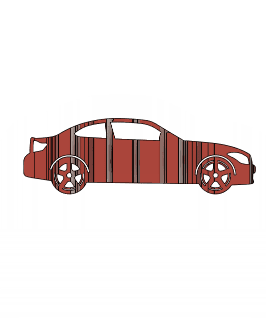 m2 3D Car Flip Art Desk Display 3d model