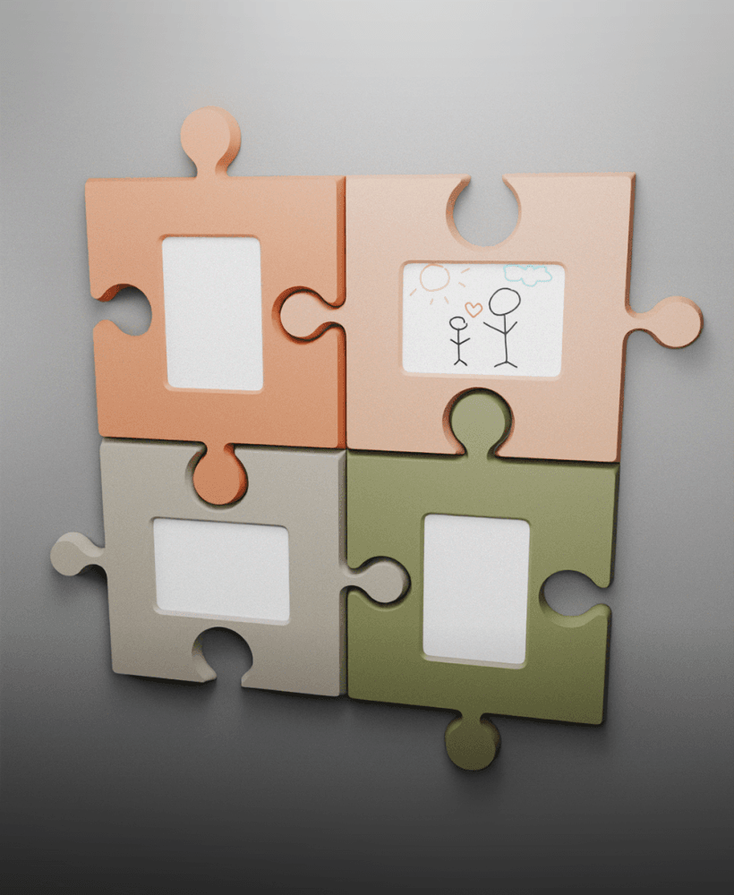 Puzzle Wall Picture Frames 3d model