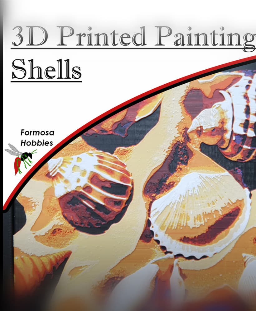 3D Printed Painting - Shells 3d model