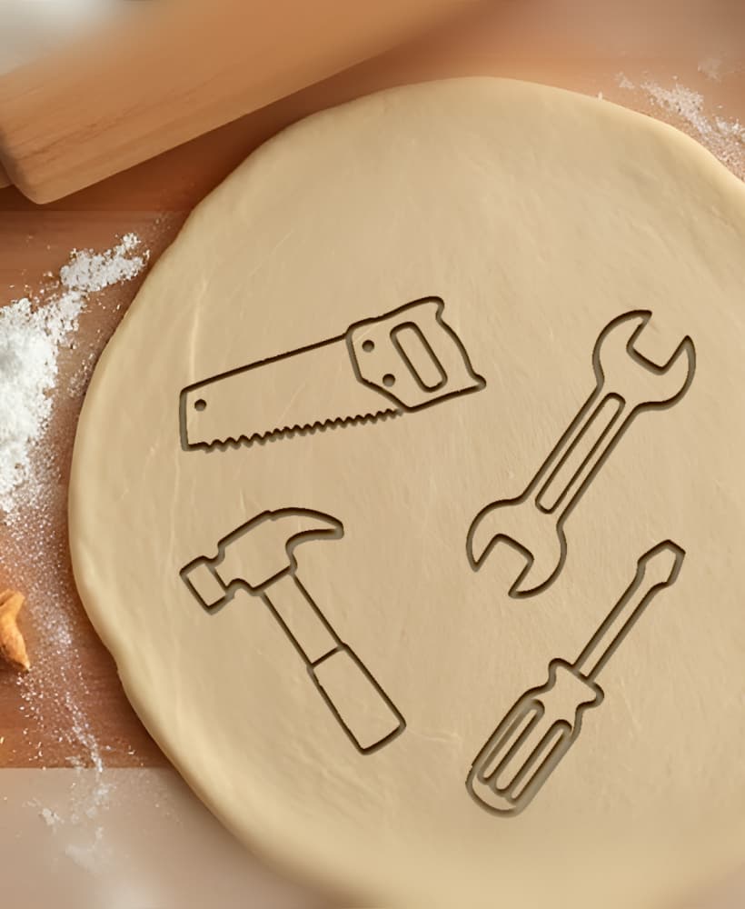 Tools Cookie Cutter, Biscuit Cutter 3d model