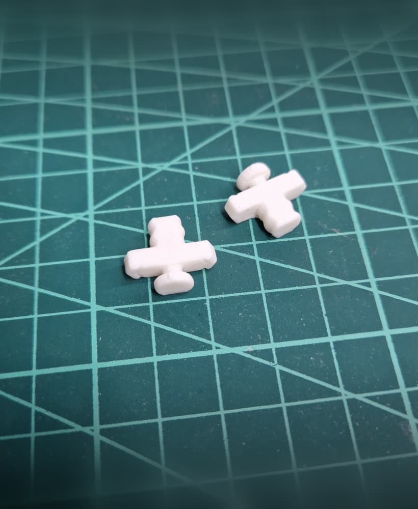Multiboard flat T-Bolt with keyhole peg 3d model