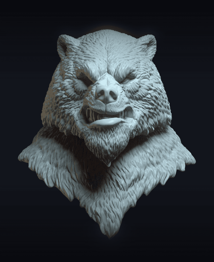 Urthak v2 (actiong figure head) 3d model