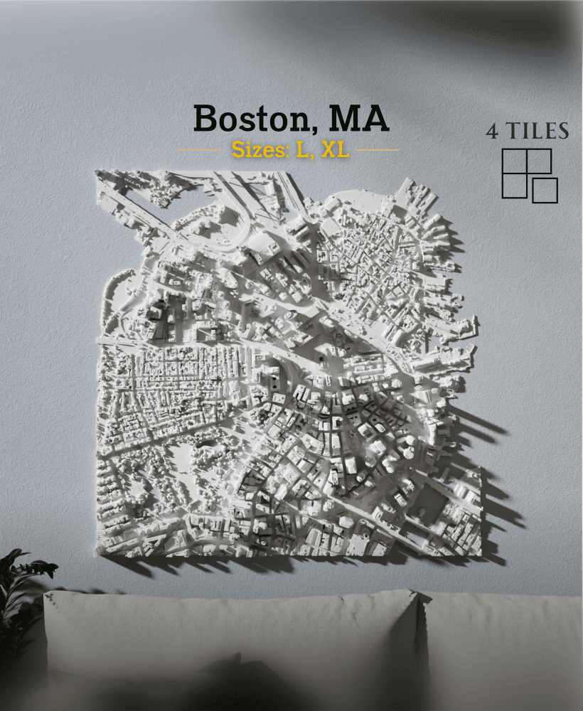 Boston, MA - L & XL 3d model