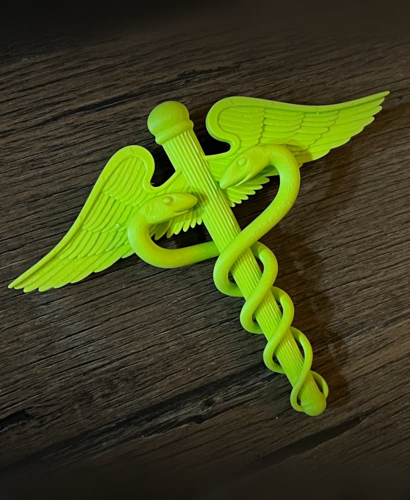 Caduceus 3D Printable Model | Medical Symbol STL 3d model