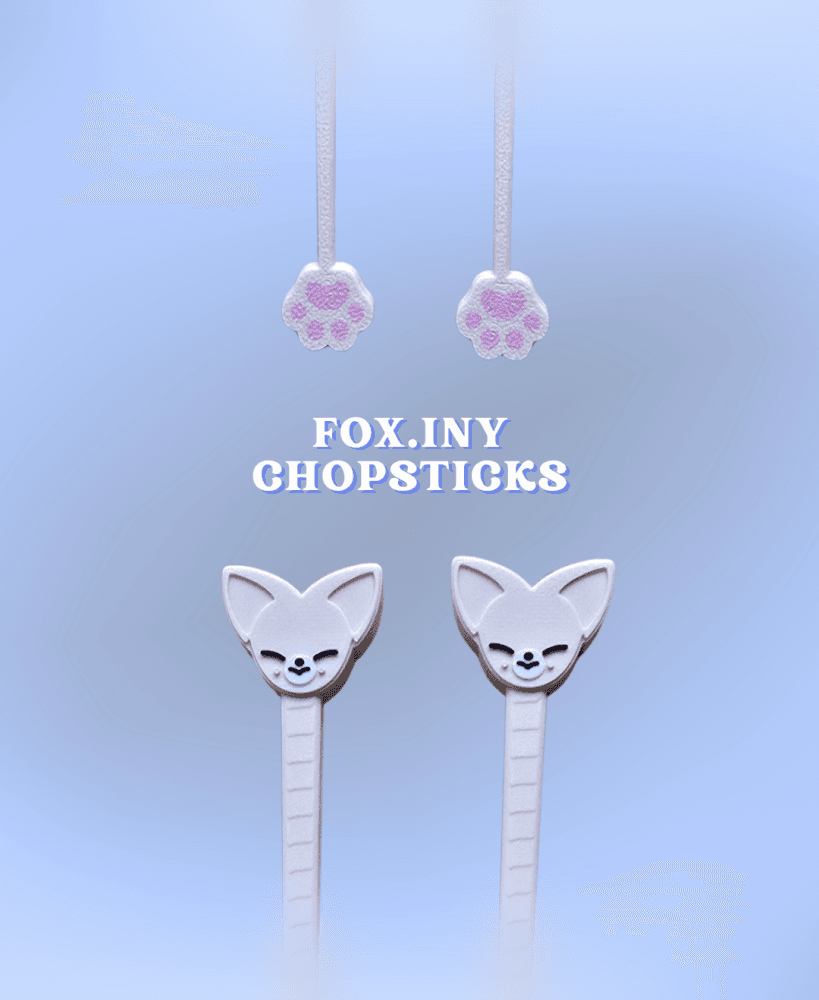 FoxI.Ny SKZOO Inspired Chopsticks - AMS 3MF 3D Print File 3d model
