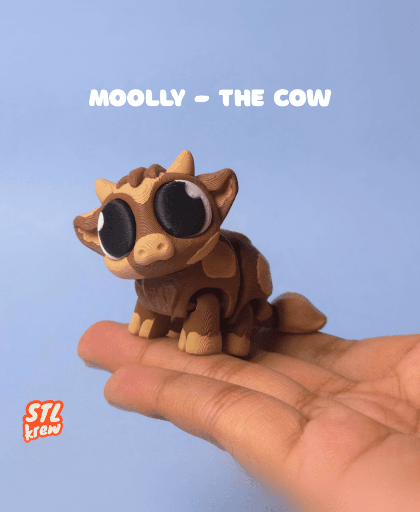 Cute articulated cow - Moolly 3d model