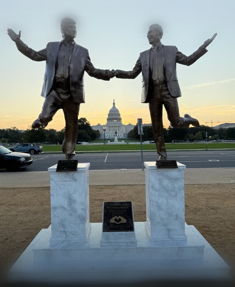 Trump & Epstein - 'Best Friends Forever' Statue (miniature) 3d model