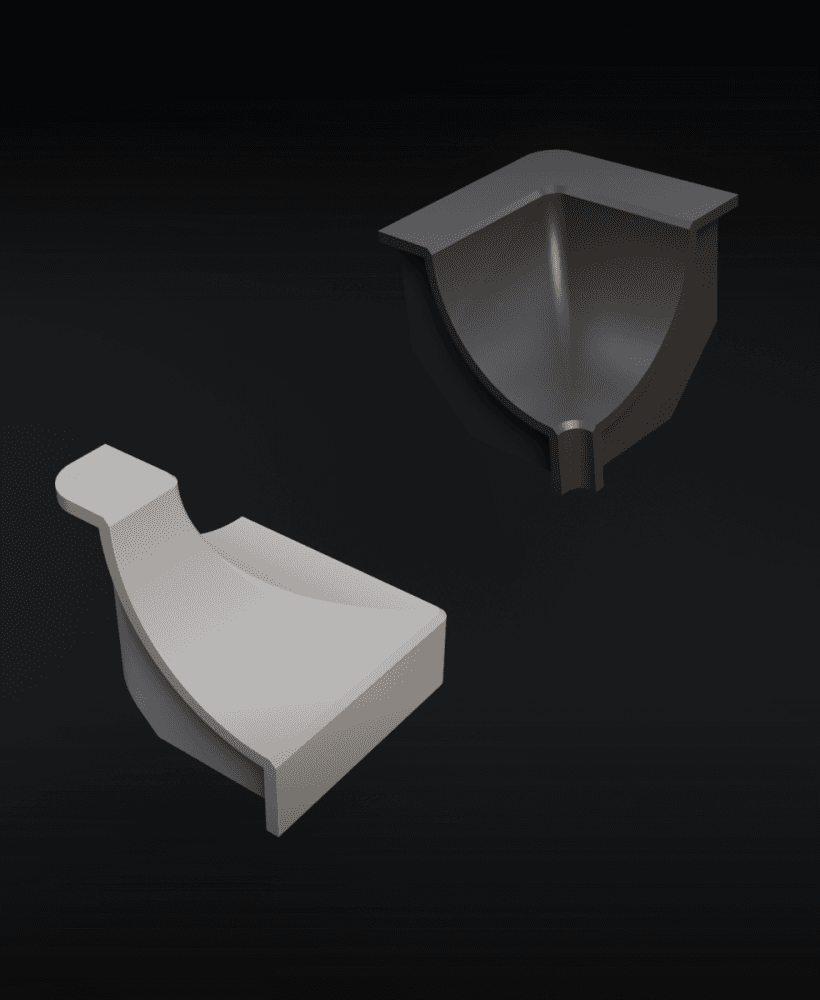 Inside corner moulding connector 3d model