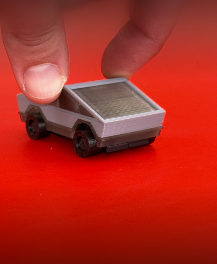 Tesla Cybertruck Print & Assemble Kit With Working Wheels 3d model