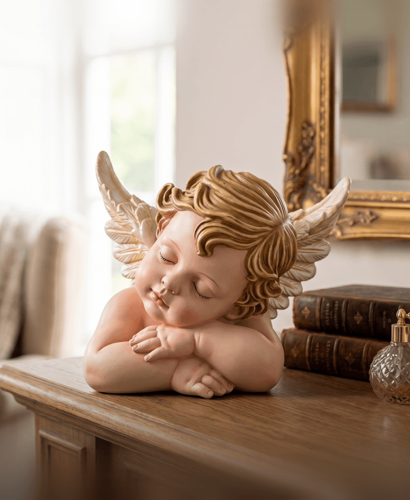 Sleeping Cherub - Decorative Angel Statue 3d model