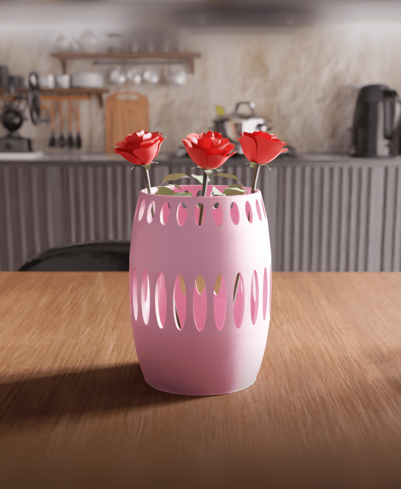 Slit Window Decorative Vase 3d model