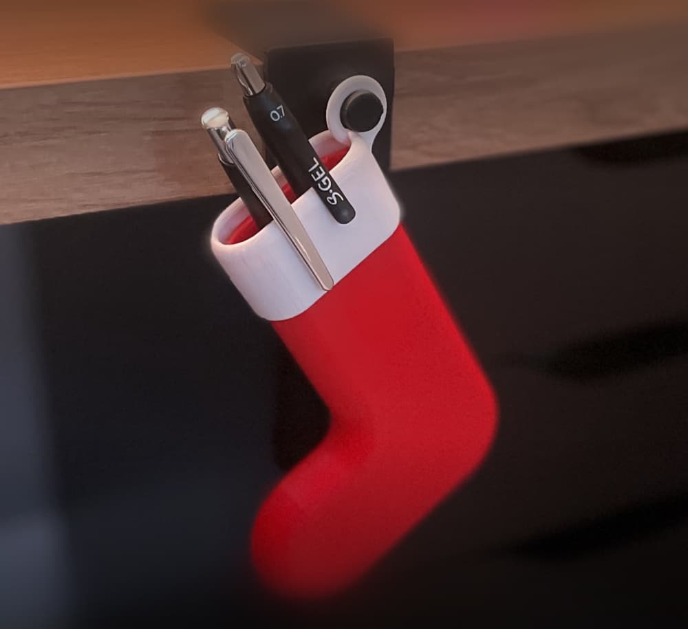 Christmas Stocking Pen Holder 3d model
