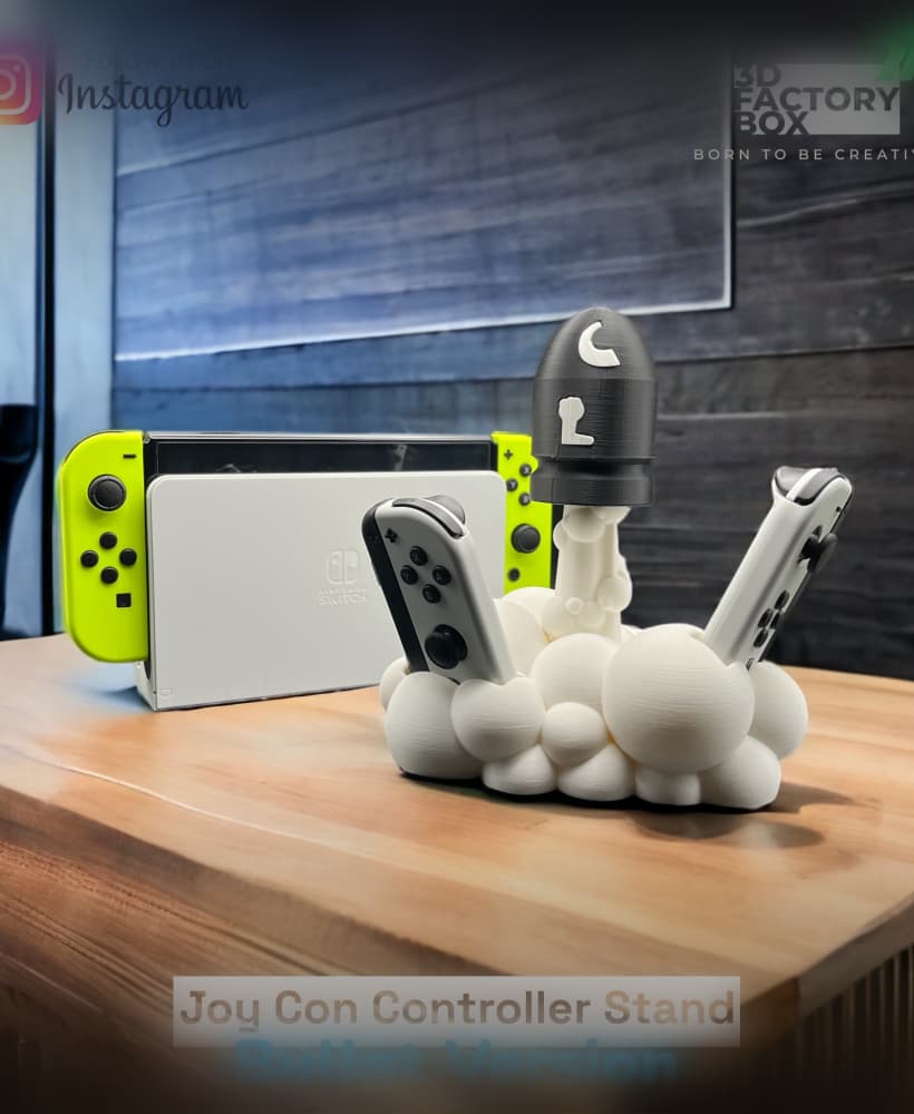 Bullet Bill Stand for your Nintendo Switch Joy Cons - Inspired by the game "Mario Bros" - Fan Art 3d model