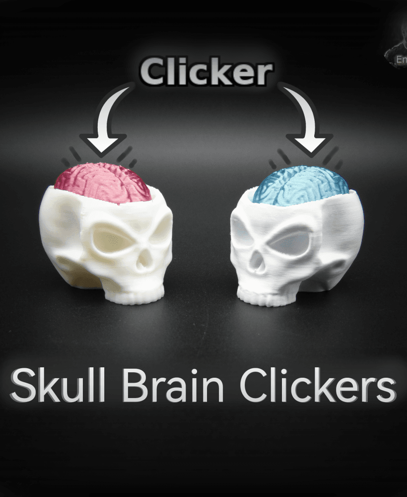 Skull Brain Clickers 3d model