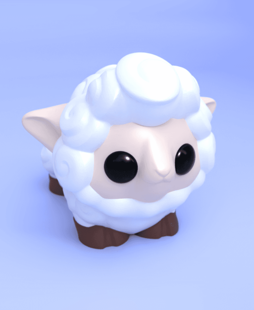Cute Flexi Sheep | No AMS | Print-in-place | Support-free 3d model