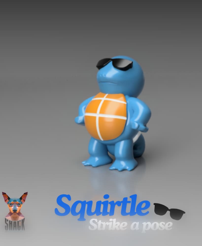 SQUIRTLE - STRIKE A POSE 3d model