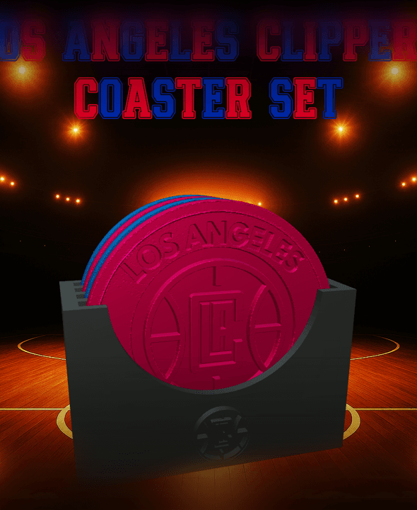 Los Angeles Clippers Coaster Set (NBA) 3d model