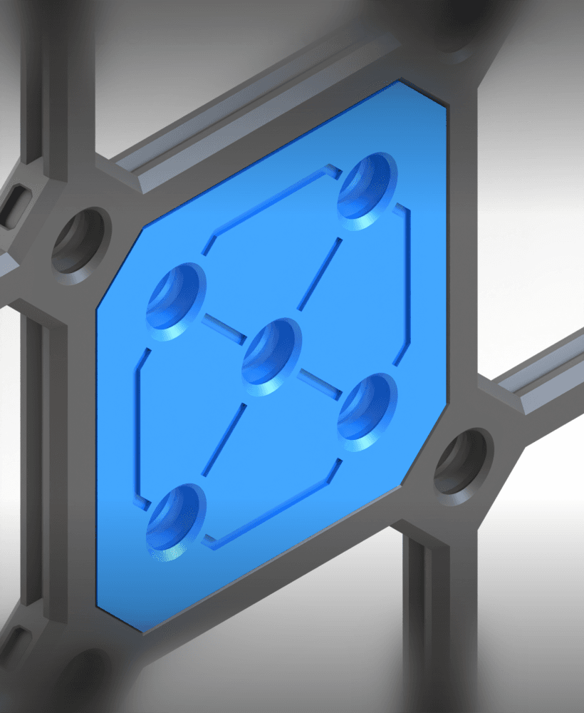 Small Threads - Square Plate Snap 3d model