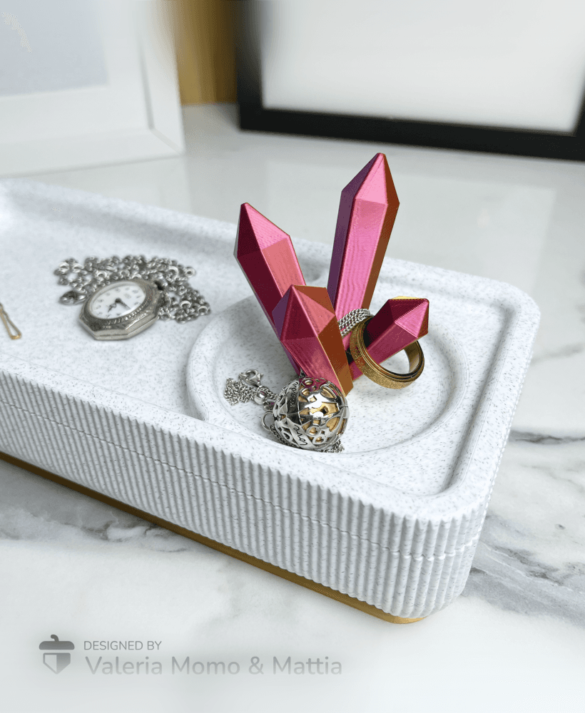 Elegant Jewelry Organizer Customizable Layout 3d model