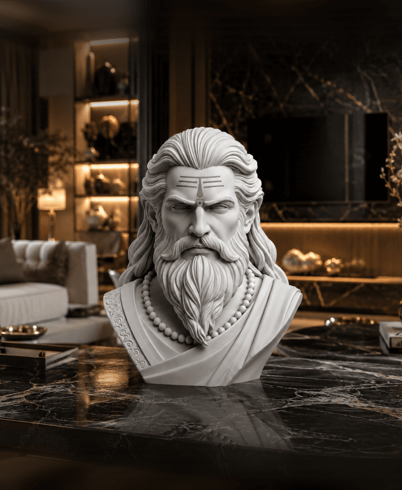 Free Mystic Sage Bust STL – Spiritual Yogi Sculpture for 3D Print 3d model