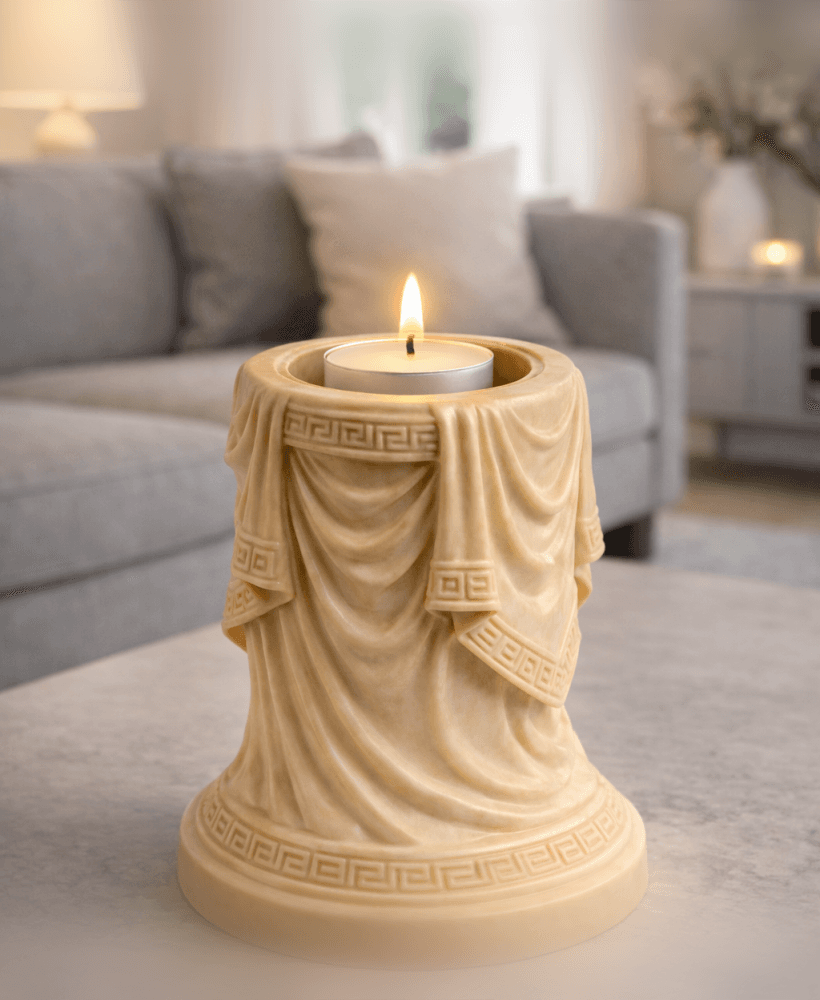 Greek Column Candle Holder STL | Ancient Roman Decor 3d model