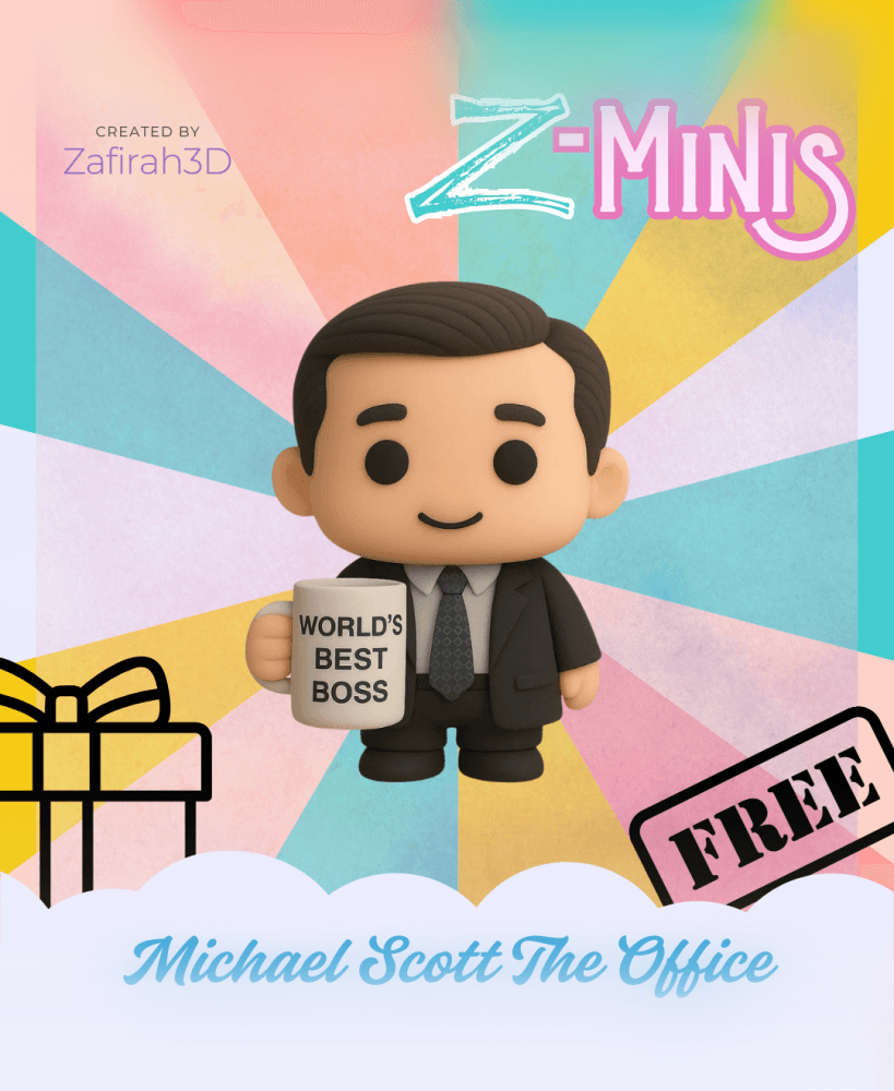 MICHAEL SCOTT FROM THE OFFICE Z-MINIS FOR FREE 3d model