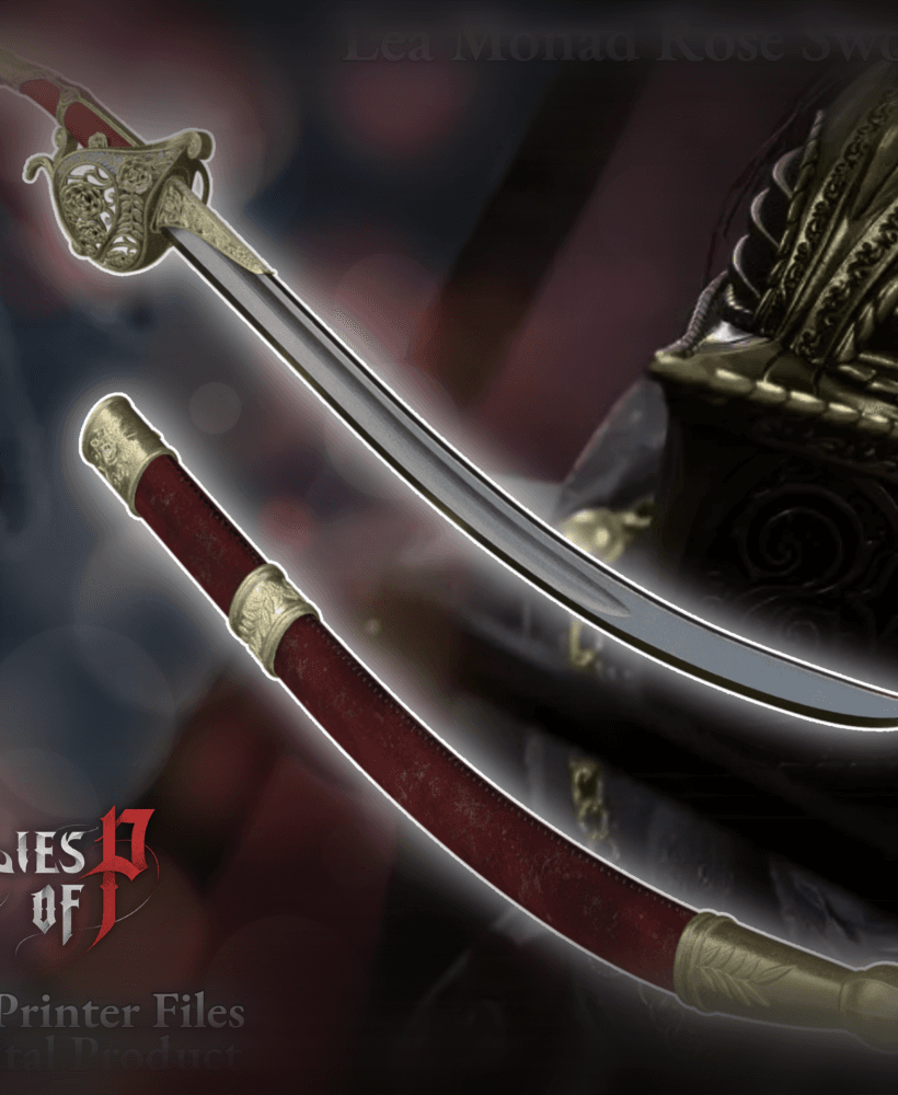 Fantasy Lea Monad Cosplay Rose Sword Lies of P Overture 3d model
