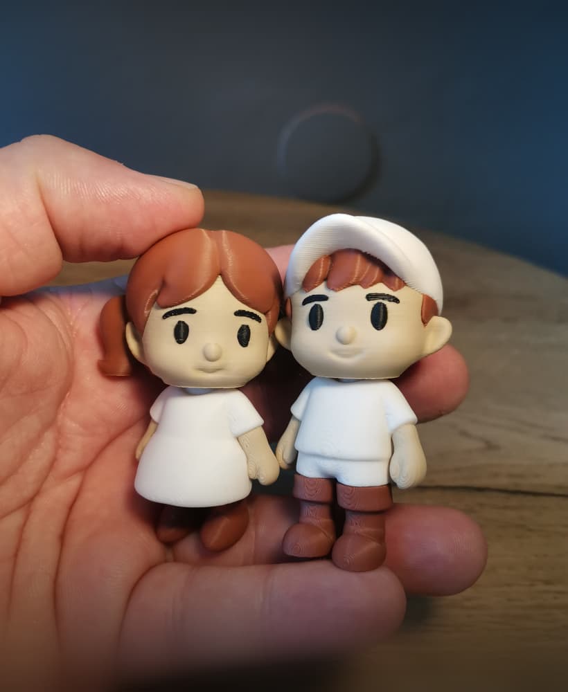 Cute flexi Tiny Buddies 3d model