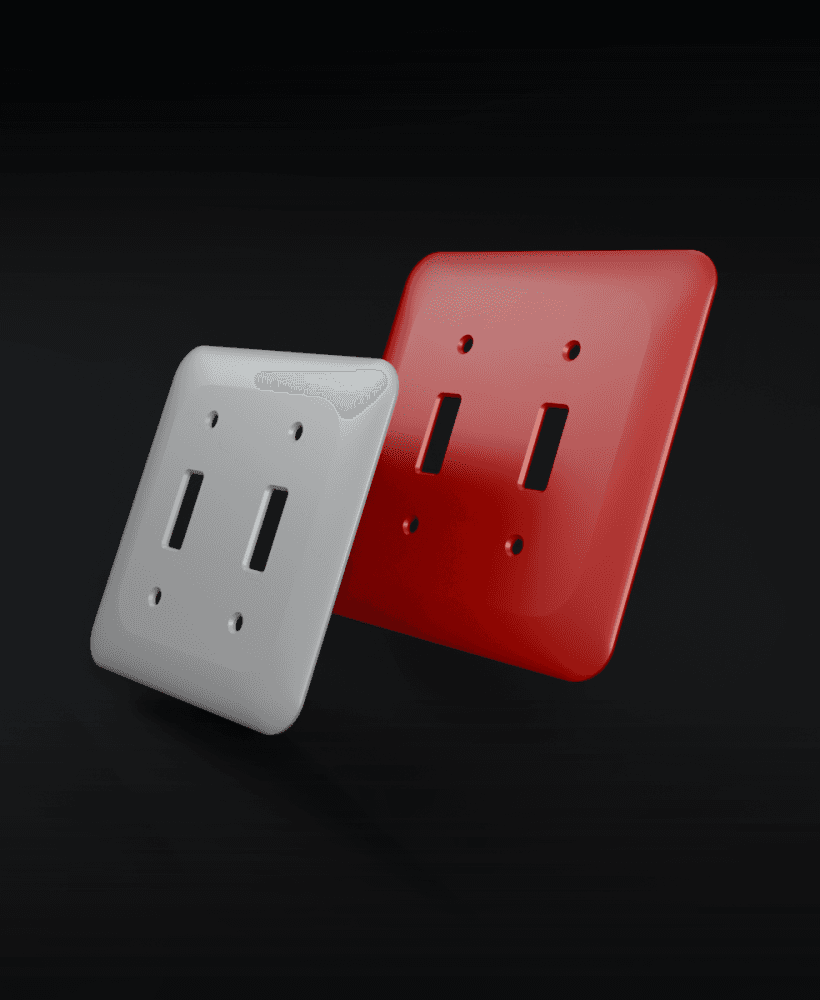 Standard light switch plate 3d model