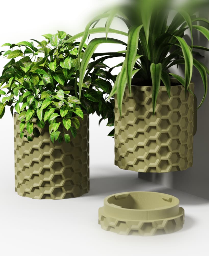 HEX Collection - Planter Set 3d model
