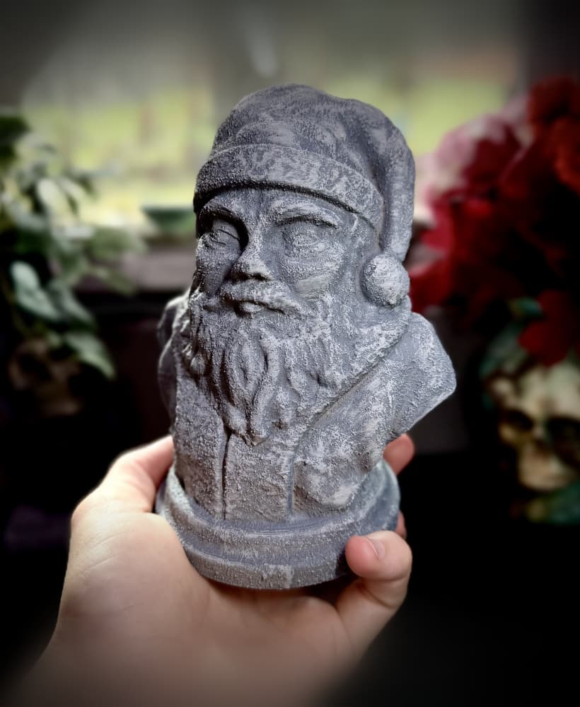 Santa bust statue 3d model