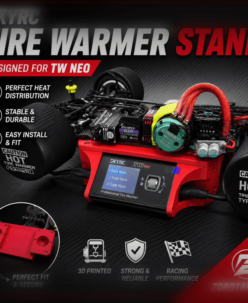 SkyRC TW Neo Tire Warmer Stand – RC Touring Car Setup Station | 3D Printable STL 3d model