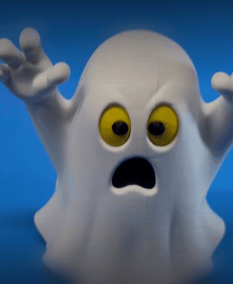 Bashful Skeleton Bobblehead Ghost 3d model
