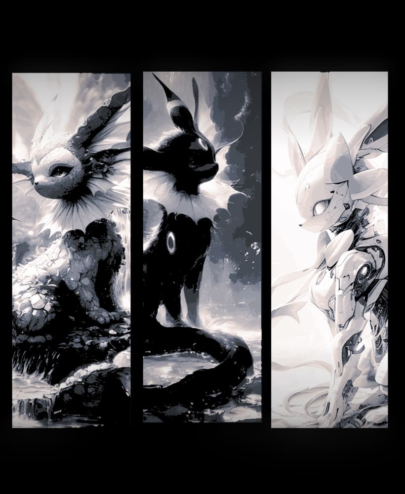 Various evolutions of the mythical creature - Set of bookmarks 3d model