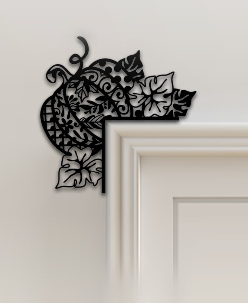 Pumpkin Door Corner Decor 3d model