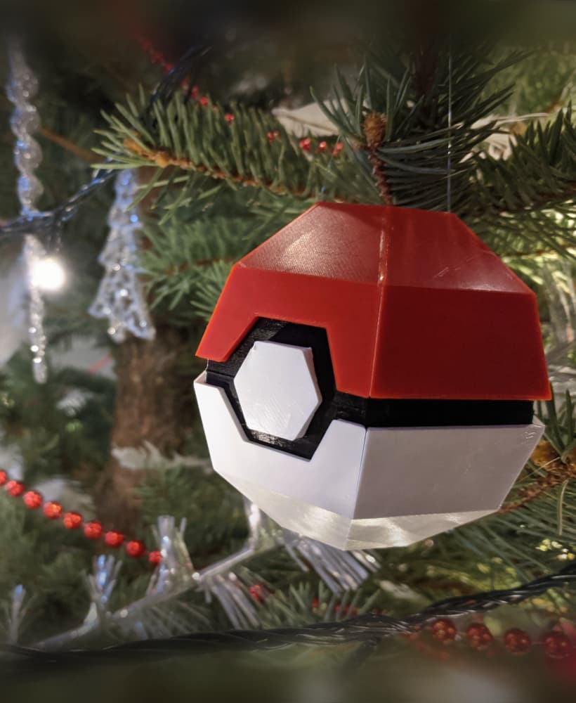 Foldable Pokeball Low Poly Box Decoration 3d model